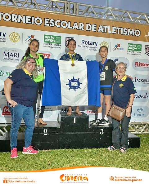 Alunos da rede municipal de Cidreira se destacam em evento de atletismo em Porto Alegre!