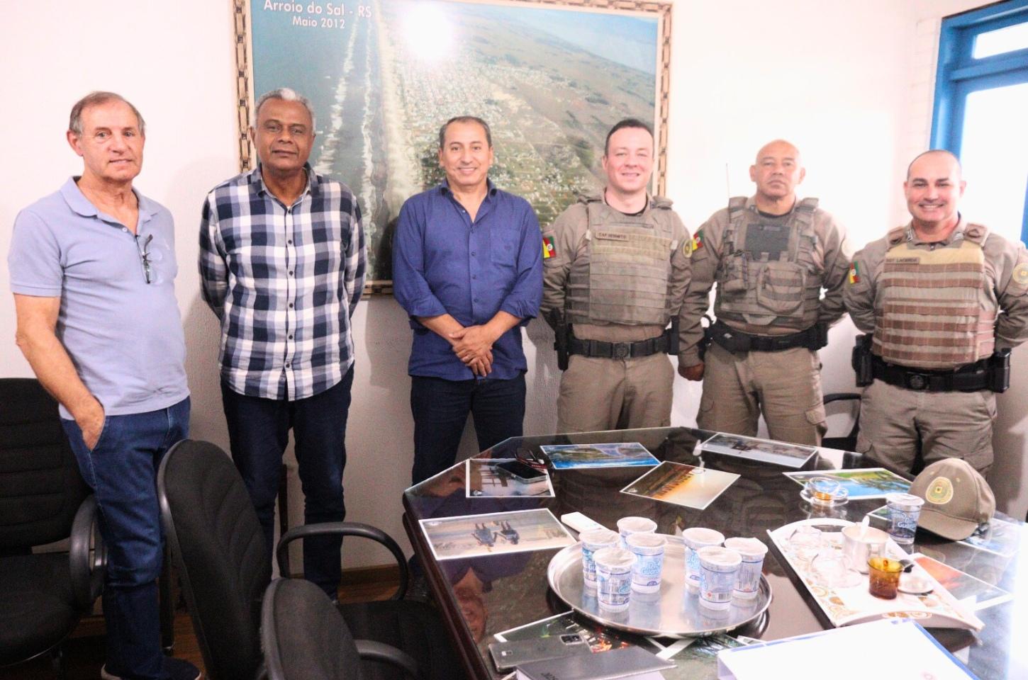 Luciano Pinto recebe Comando da Brigada Militar para alinhar demandas de segurança em Arroio do Sal