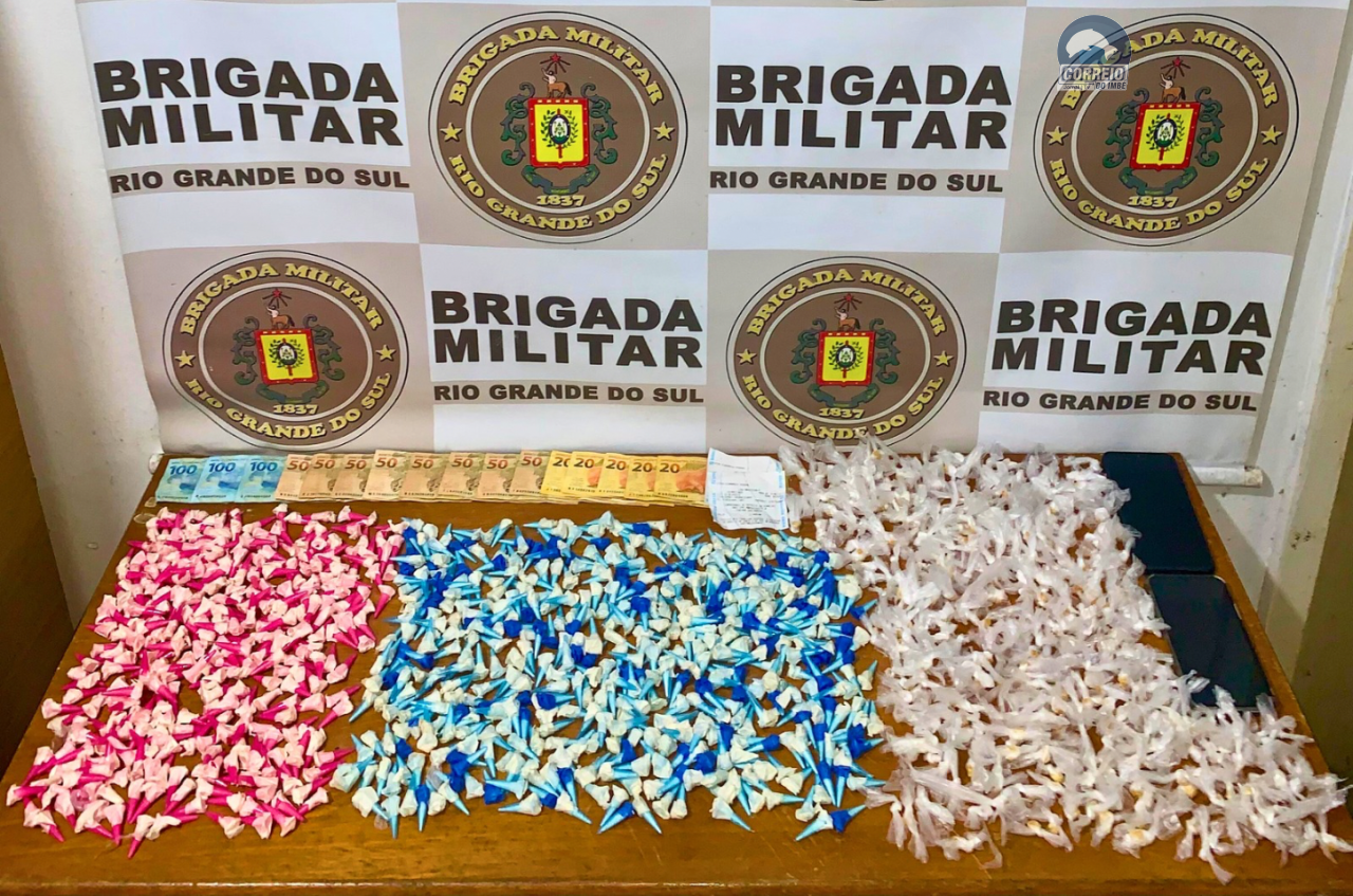Brigada Militar apreende mais de 1.100 porções de drogas em Cidreira