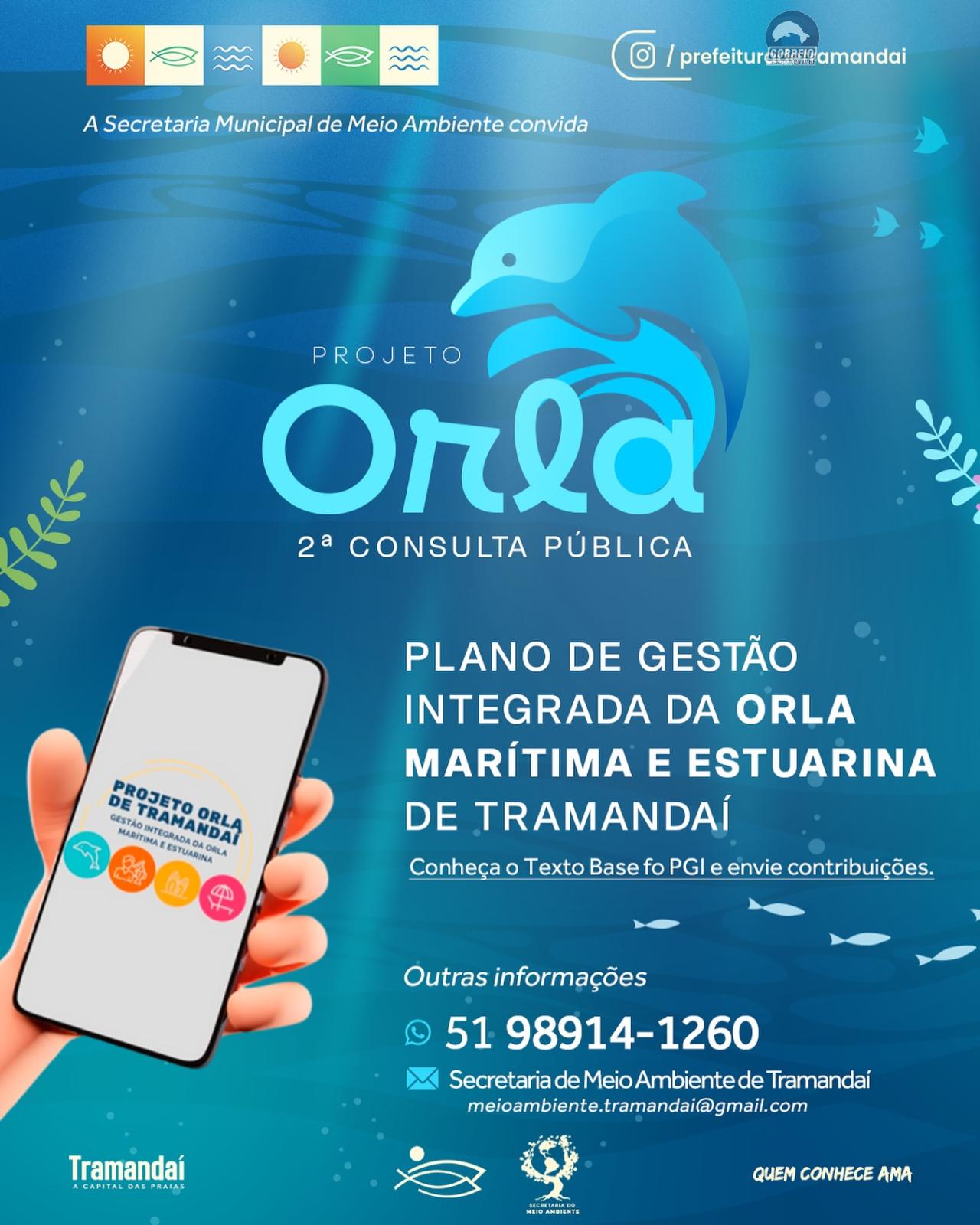 🌊 CONSULTA PÚBLICA ABERTA: AJUDE A CONSTRUIR O FUTURO DA NOSSA ORLA DE TRAMANDAÍ! 📢