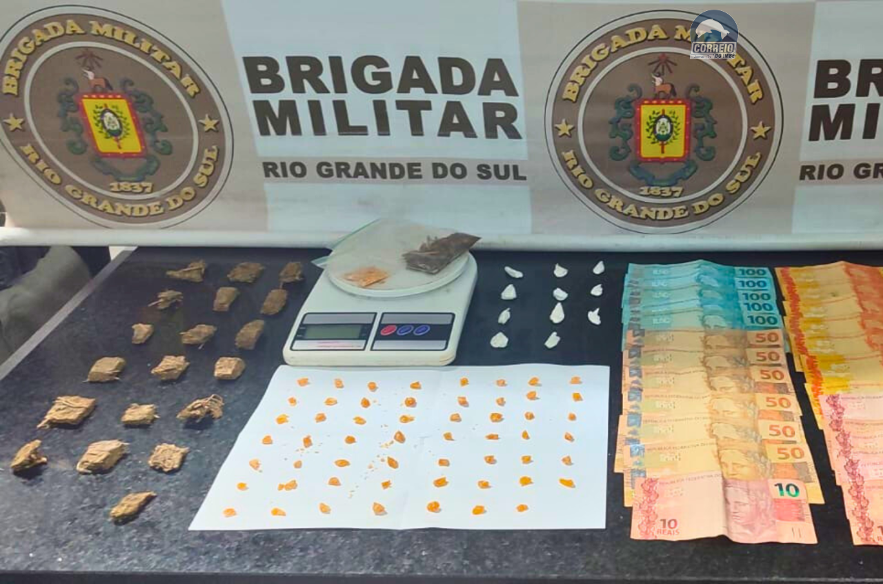 Força Tática desarticula ponto de tráfico e prende trio em Capivari do Sul