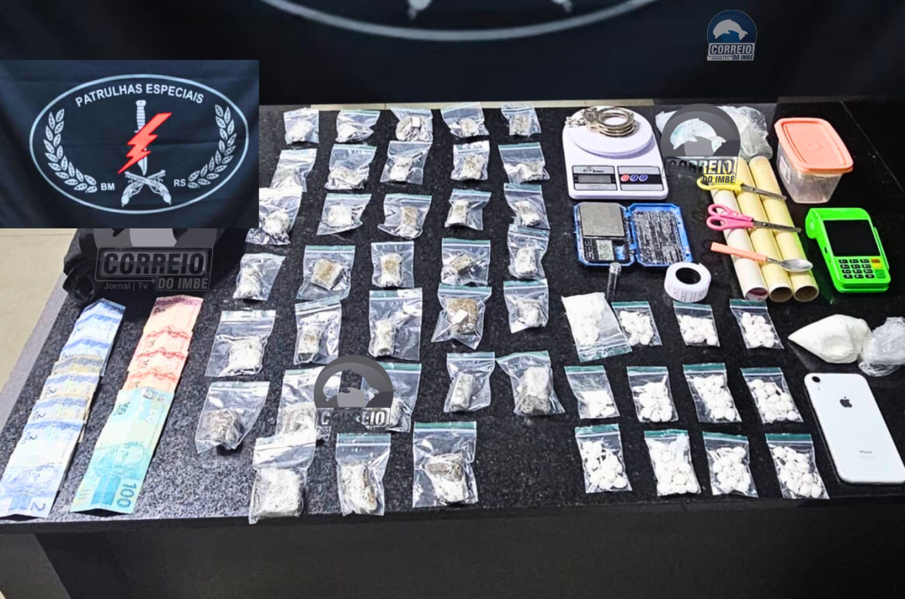 BM apreende grande quantidade de entorpecentes em operação no Centro de Tramandaí