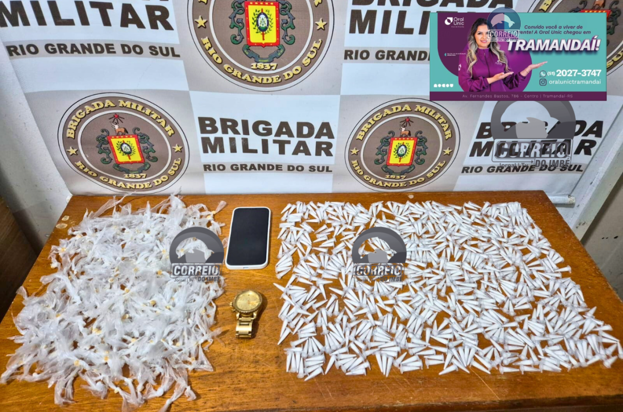 Força Tática prende homem com mais de MIL porções de drogas em Cidreira