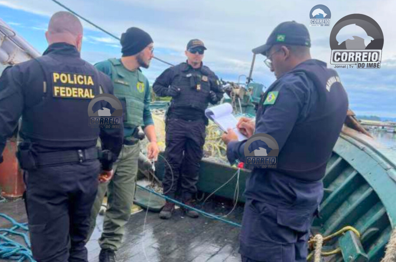 Marinha realiza operação em conjunto com Polícia Federal e Ibama em Passo de Torres-SC