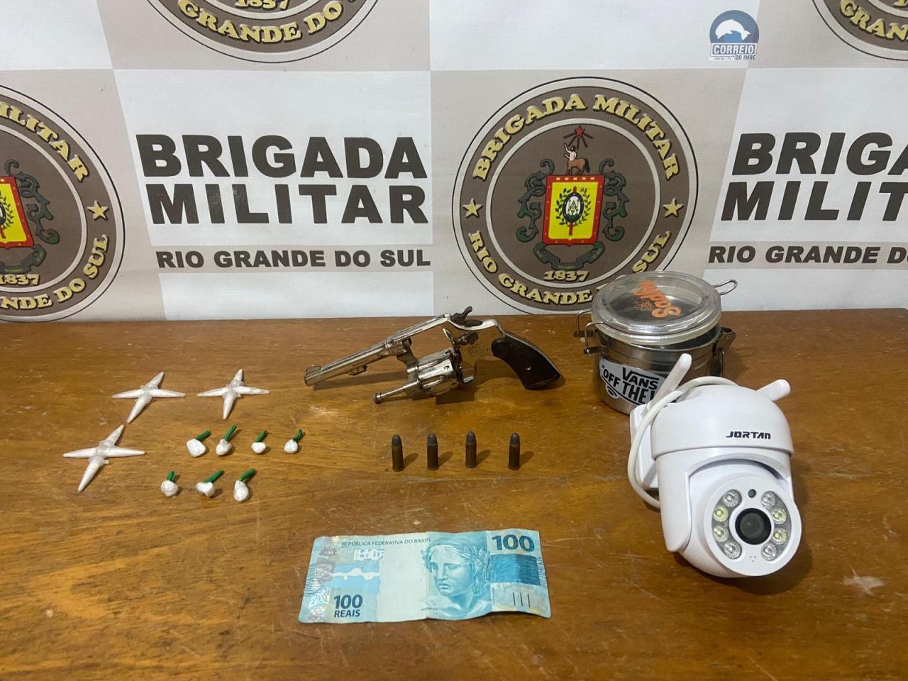 BM prende homem por tráfico de drogas e porte ilegal de arma em Cidreira