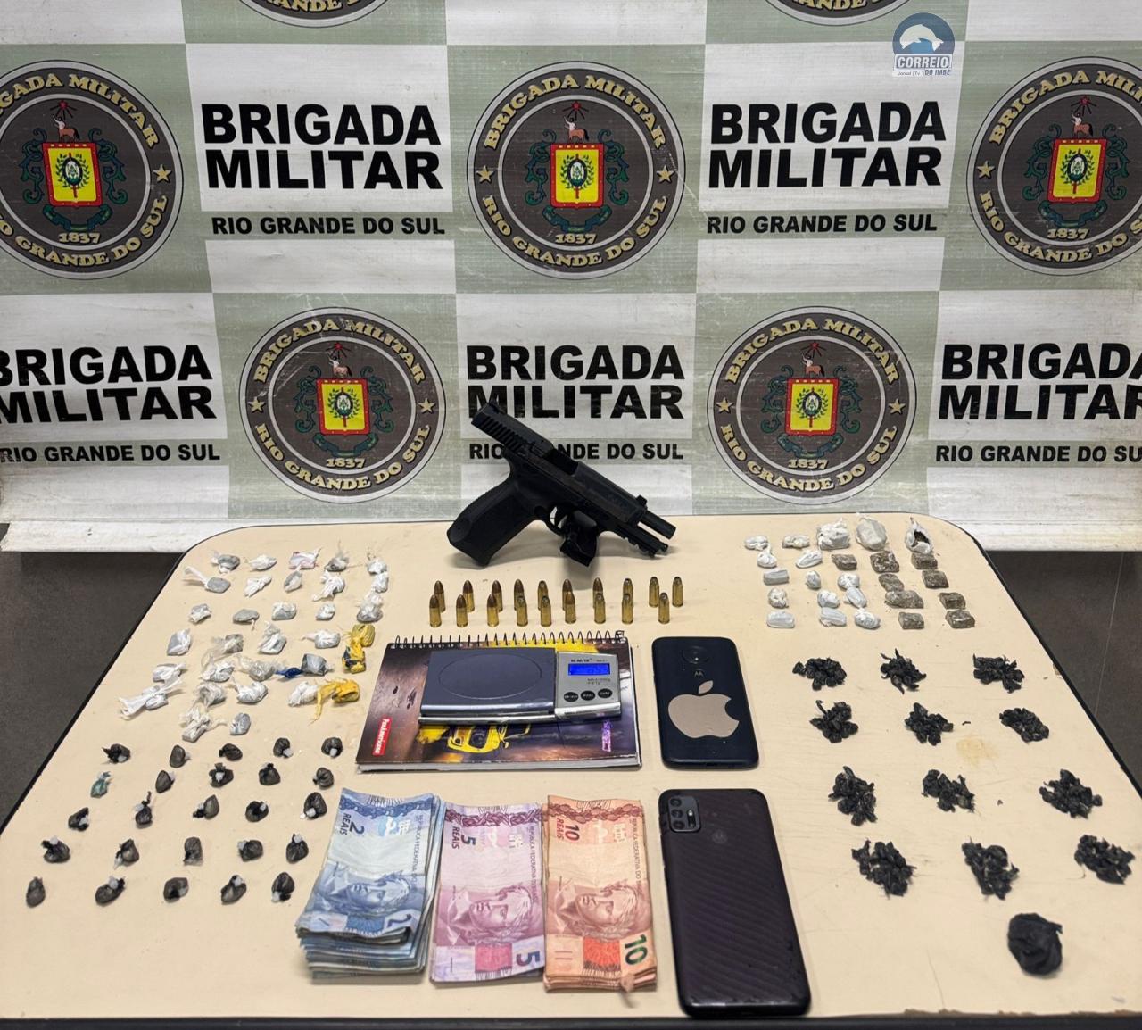 Brigada Militar prende dois homens com drogas em Capão da Canoa