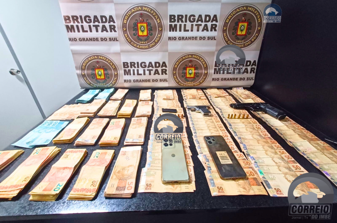 Homem é preso em Tramandaí com arma, munições e grande quantia em dinheiro