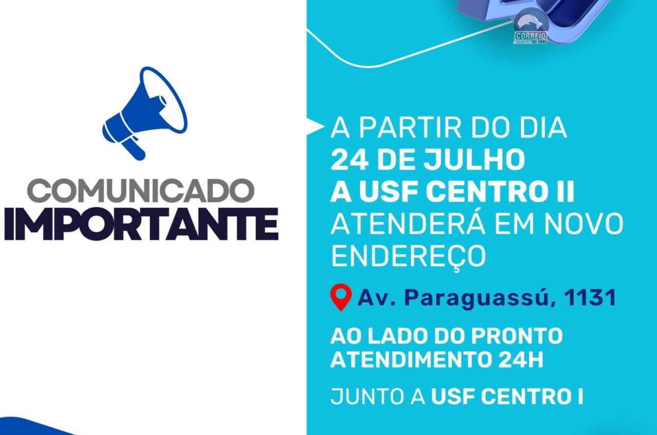 IMBÉ:USF Centro II tem novo endereço a partir desta quinta- feira