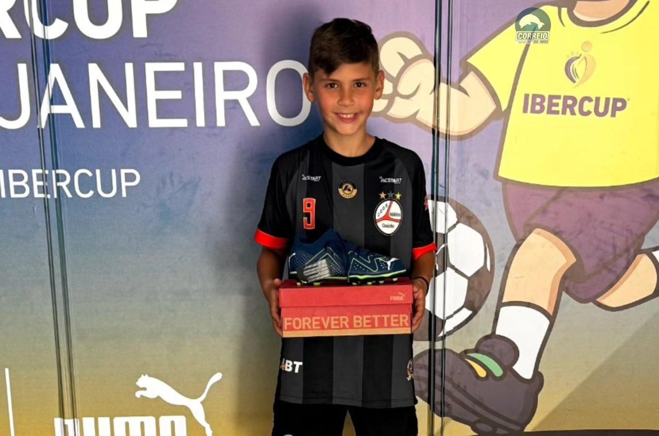 Menino de Osório brilha no Rio de Janeiro: Miguel Pires é artilheiro da Ibercup Brasil e conquista 3º lugar com Atlético Gaúcho