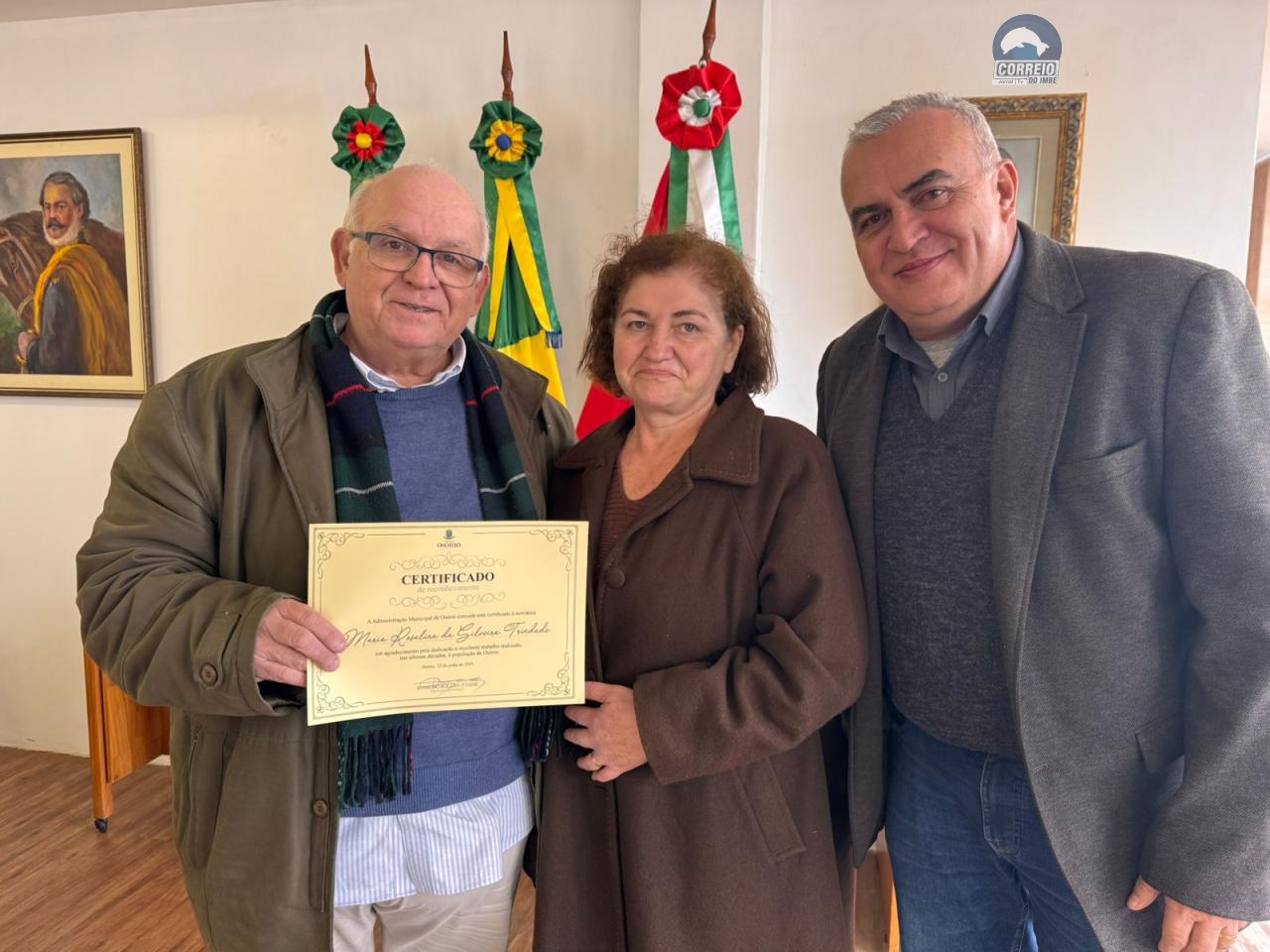 MERENDEIRA DA REDE MUNICIPAL RECEBE HOMENAGEM DA PREFEITURA DE OSÓRIO