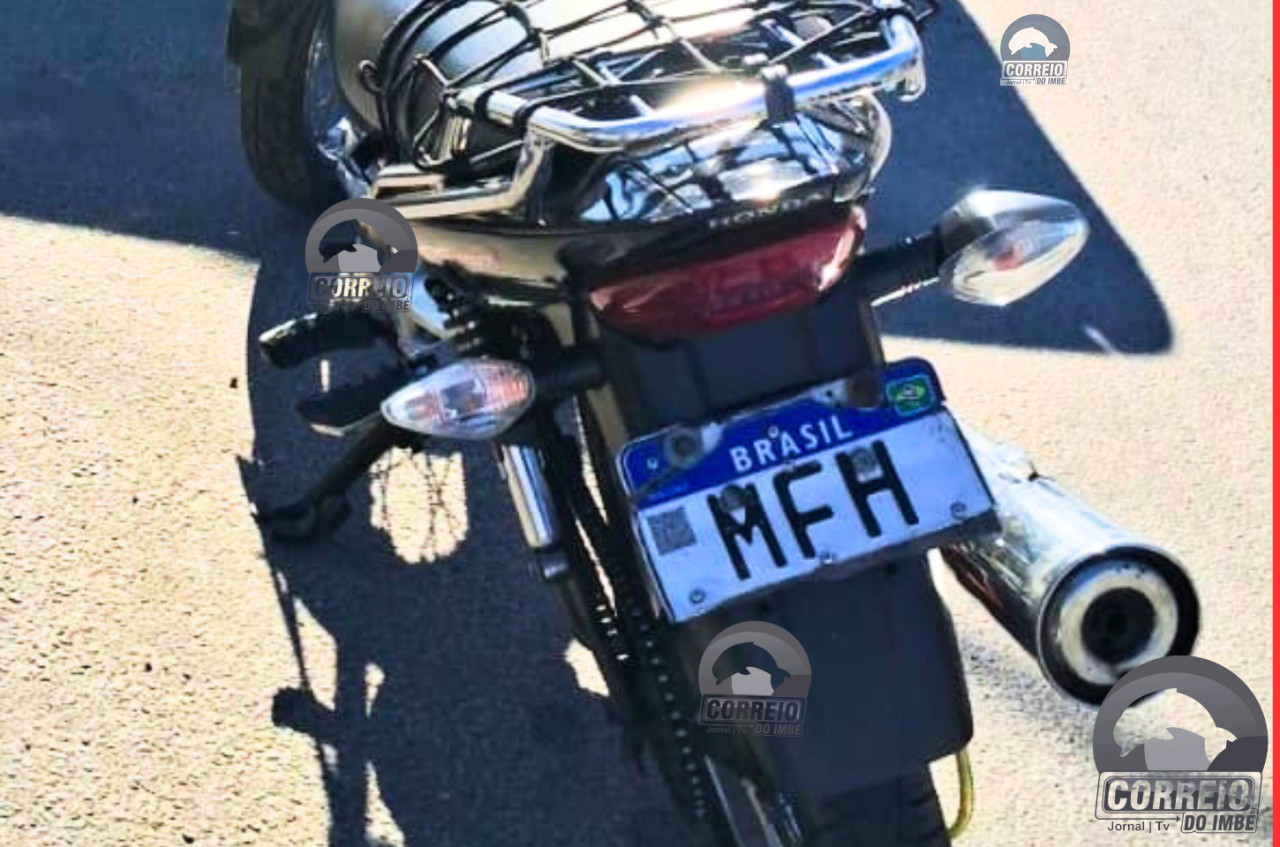 Motocicleta é apreendida em Imbé com placa irregular e condutor inabilitado
