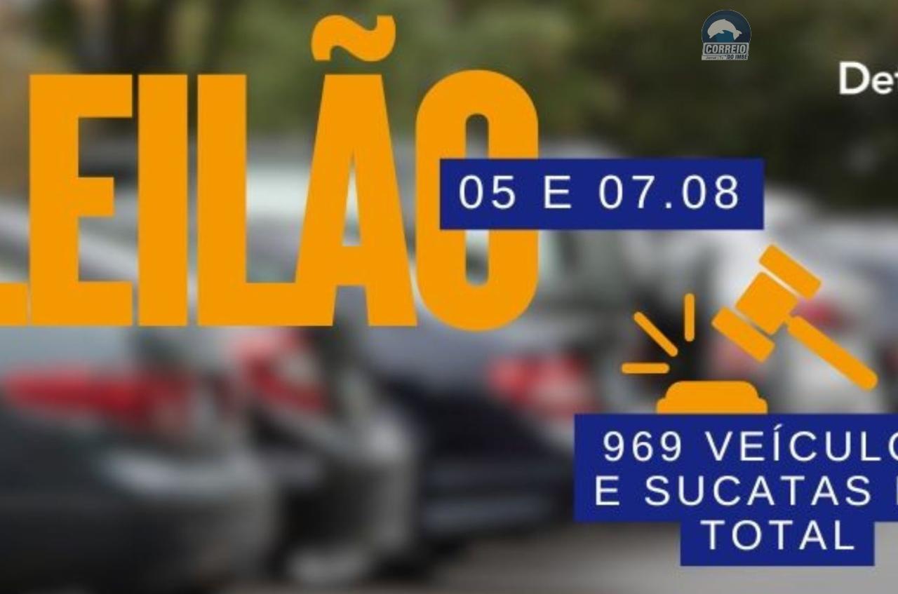 Quase mil veículos vão à leilão na próxima semana