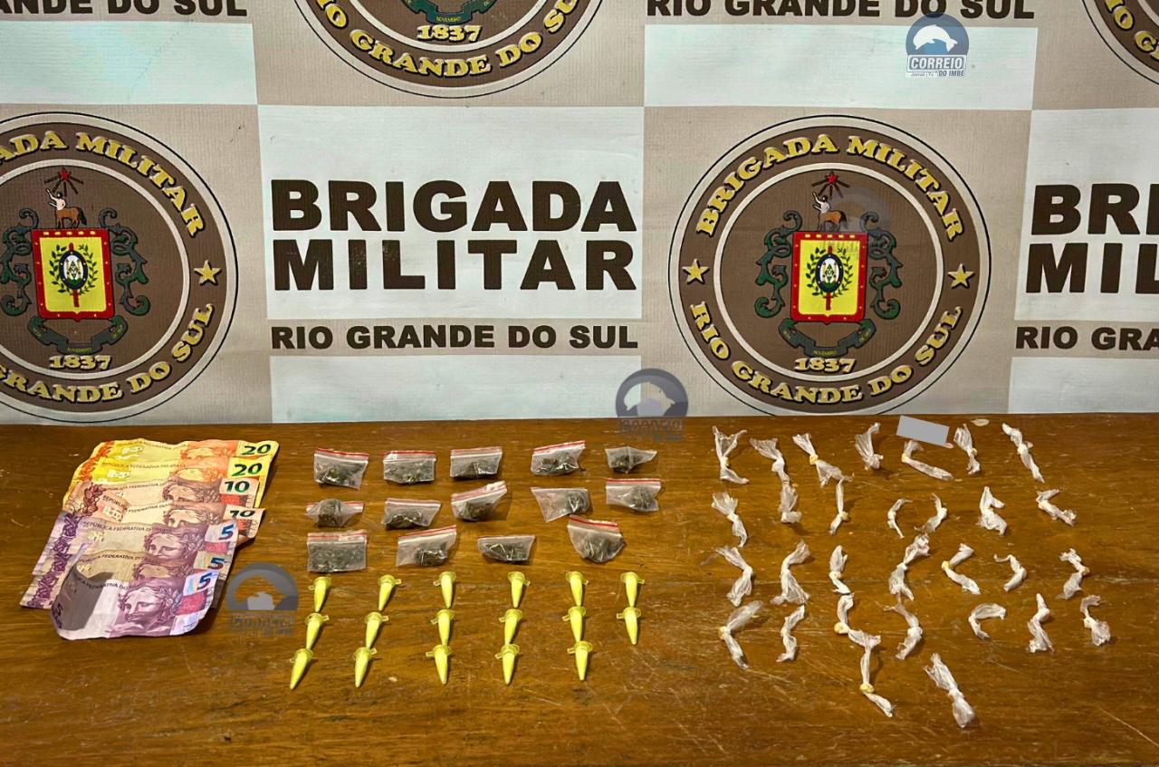 BM de Cidreira prende homem por tráfico de drogas