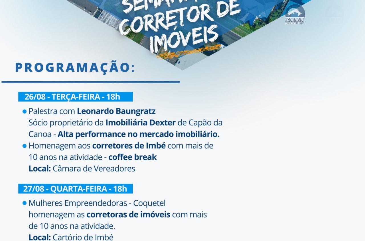 Secretaria de Desenvolvimento Econômico de Imbé realiza 3ª edição da Semana do Corretor de Imóveis