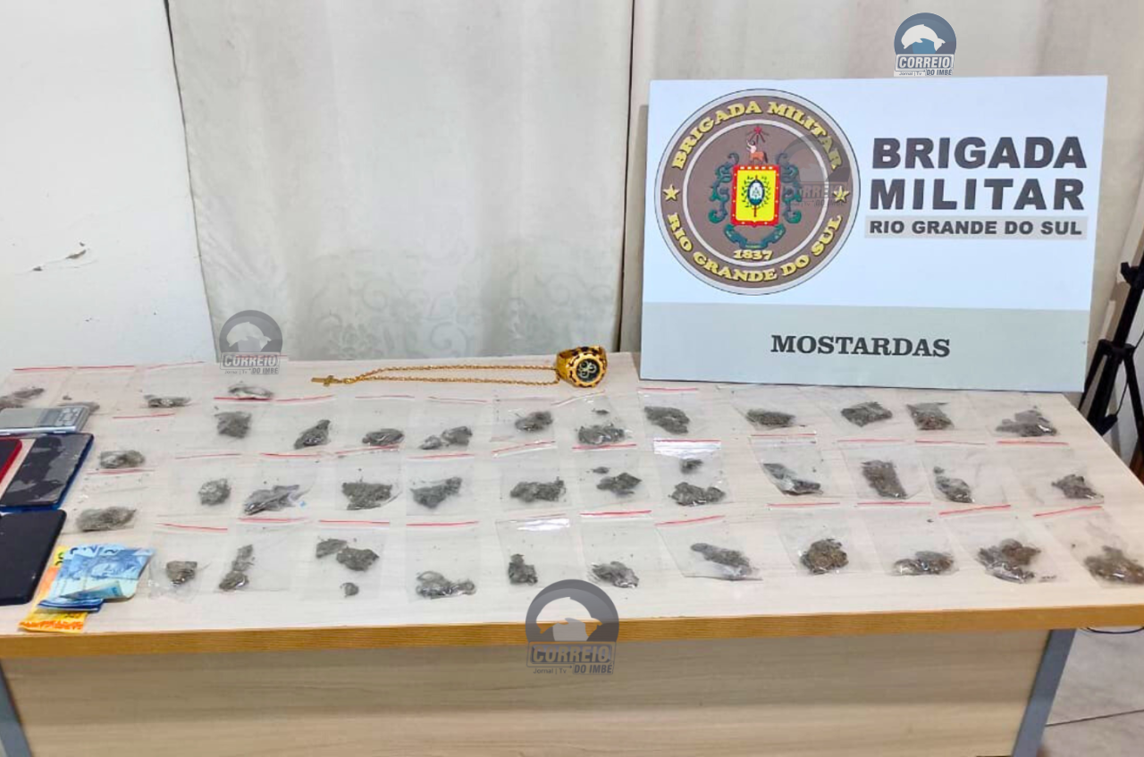 BM prende dupla por tráfico de drogas em Mostardas