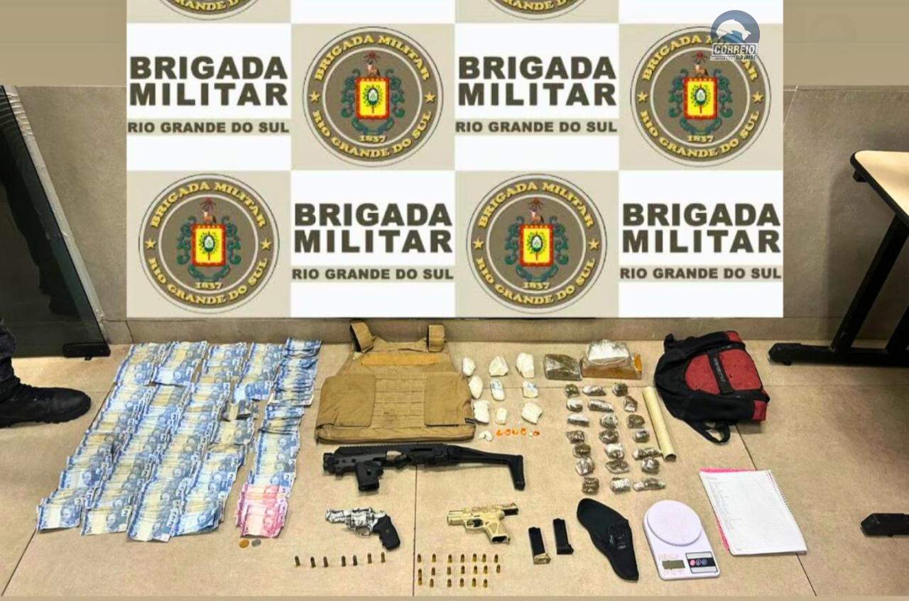 BM prende foragido com armas e drogas em Capão da Canoa