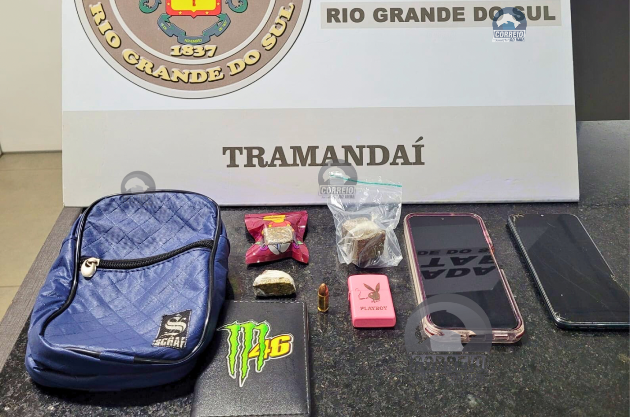 Brigada Militar prende casal por tráfico de drogas e posse de munição de calibre restrito em Tramandaí