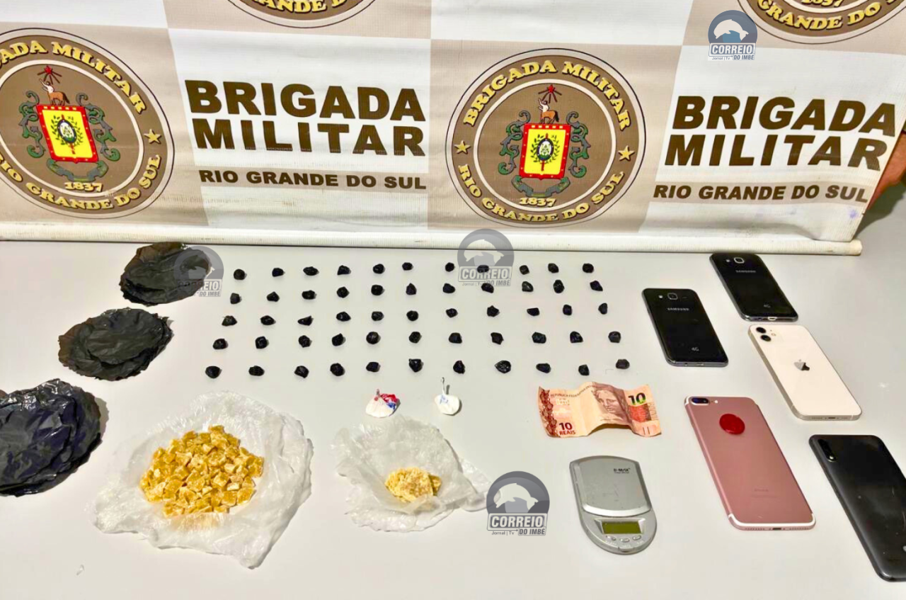 Força Tática prende casal por tráfico de drogas em Osório; um deles já tinha cinco passagens por tráfico