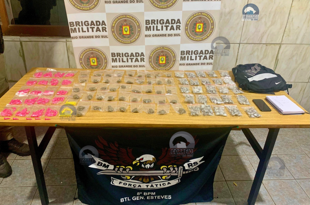 🚨 Força Tática prende suspeito com mais de 700 porções de drogas em Cidreira