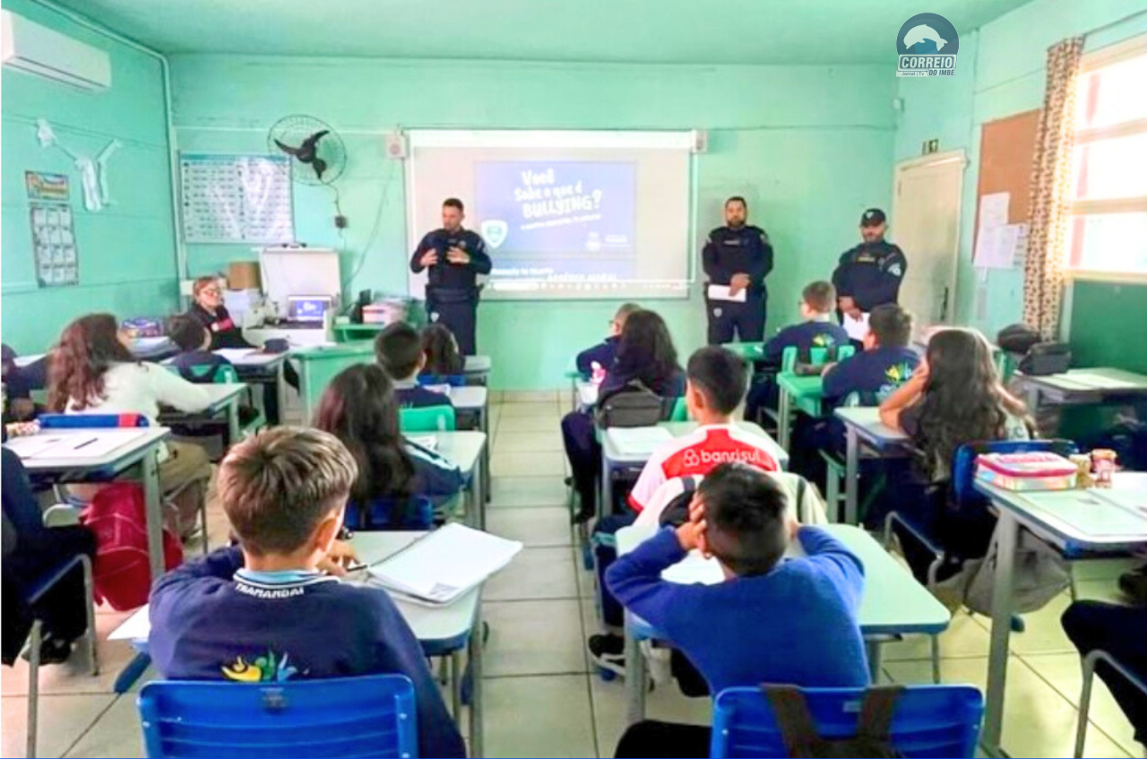 Guarda Municipal de Tramandaí promove palestra sobre bullying para alunos de escola municipal