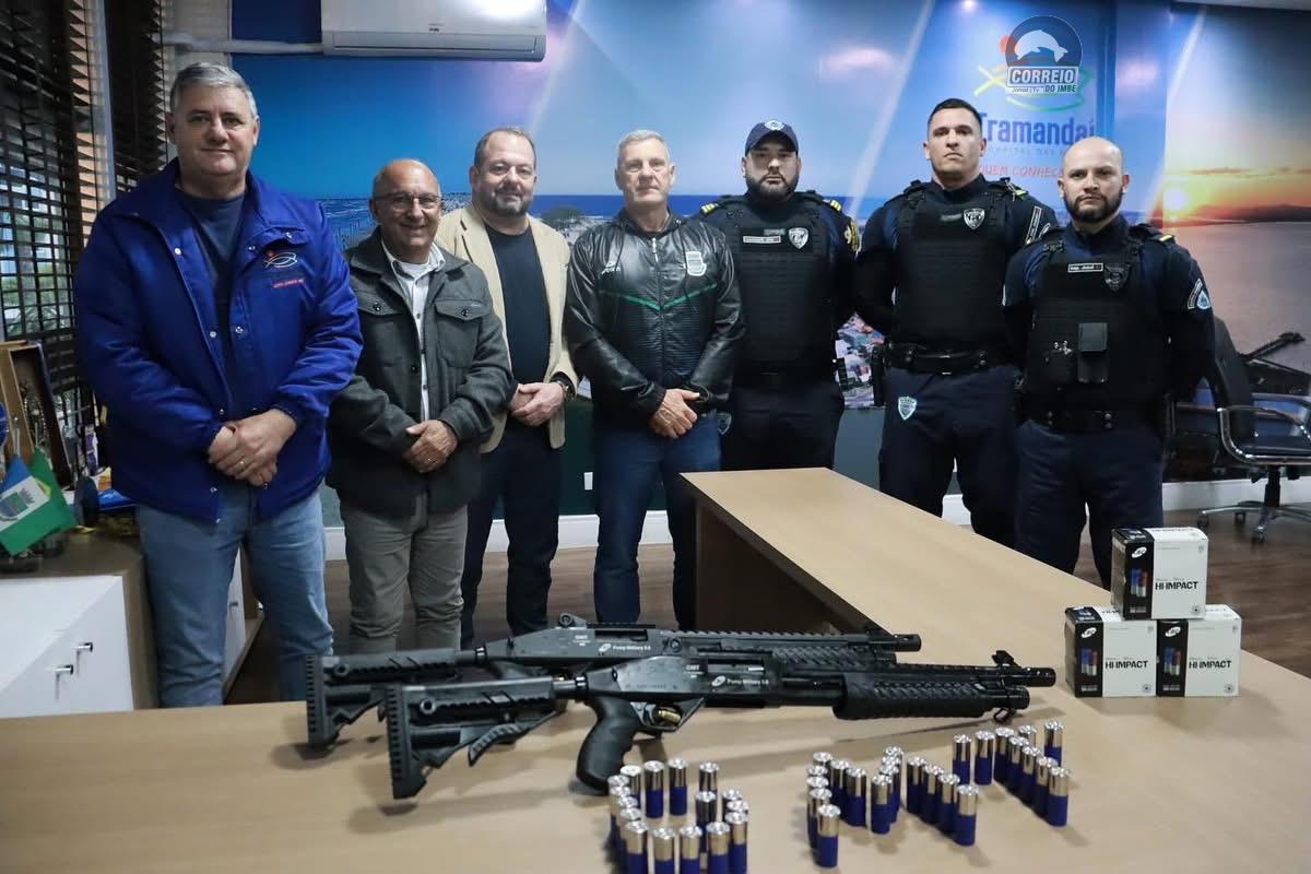Guarda Municipal ganha primeiras espingardas calibre 12 em Tramandaí