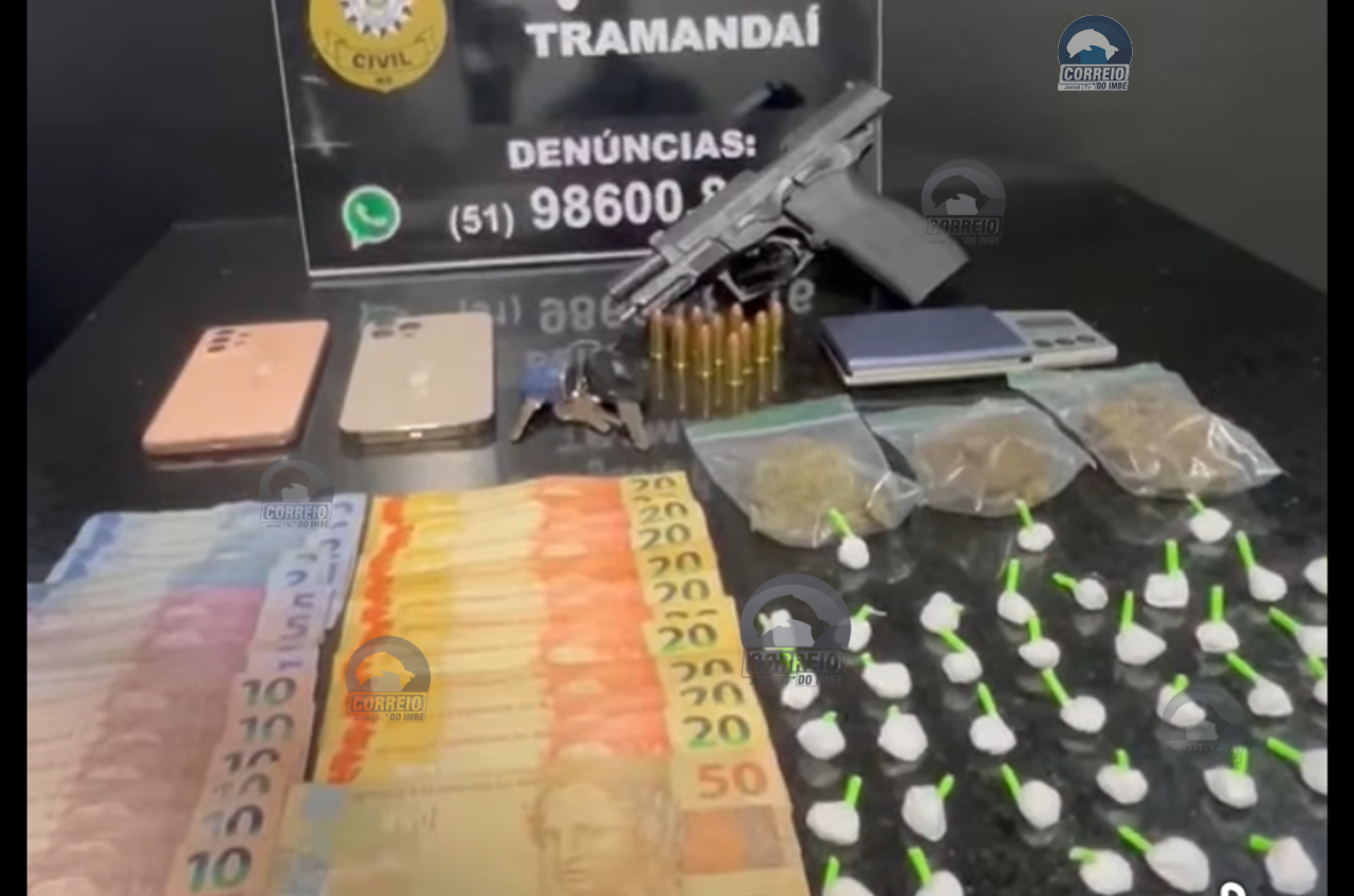 Polícia Civil prende homem por tráfico de drogas e porte de arma de uso restrito em Tramandaí