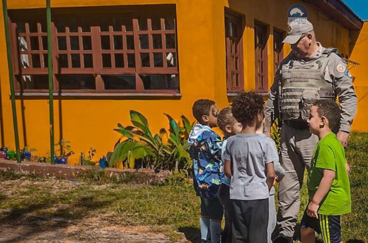 8°BPM reforça segurança nas escolas com patrulha escolar em Balneário Pinhal