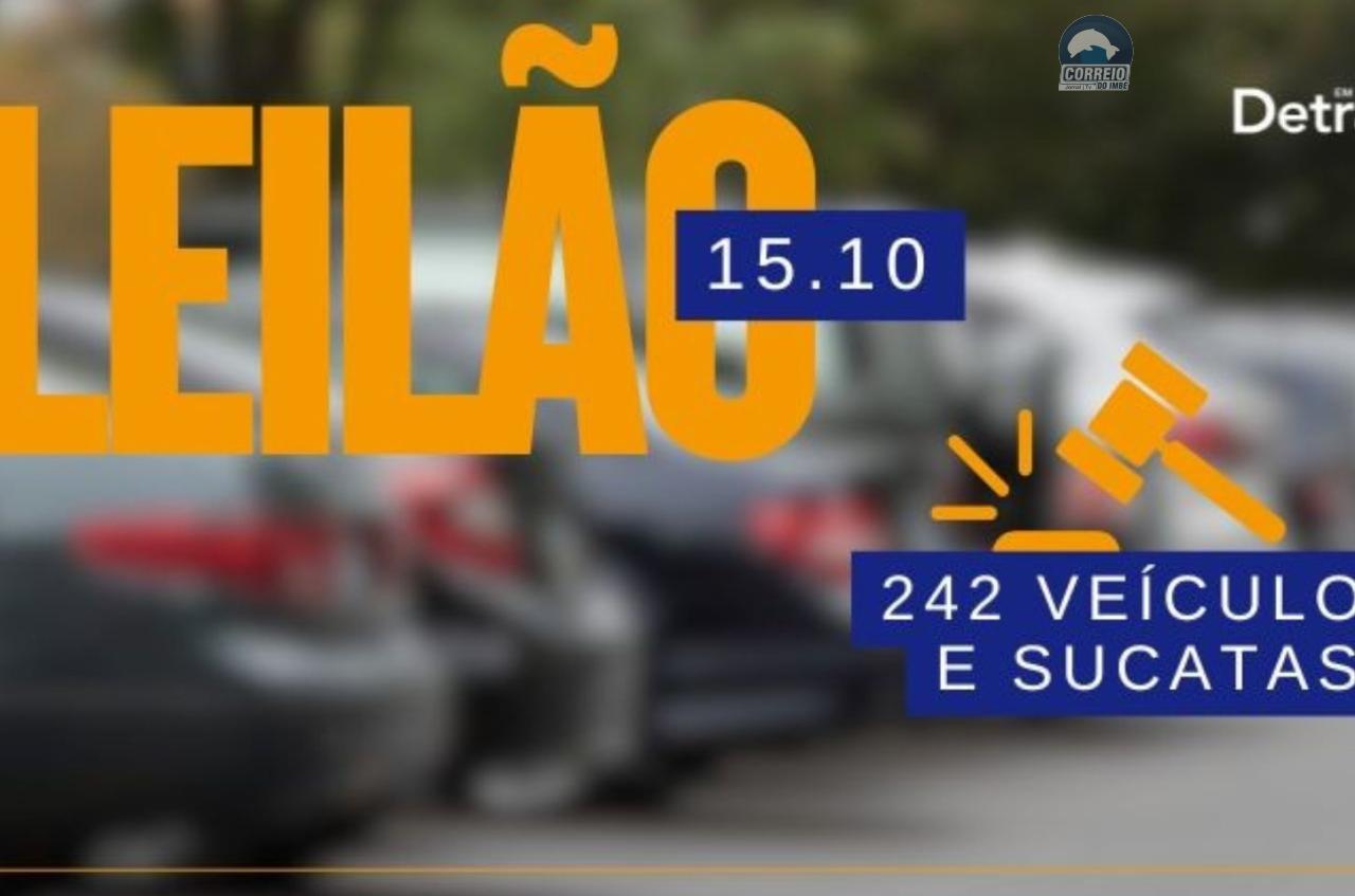 DetranRS oferta 242 veículos e sucatas na próxima quarta-feira