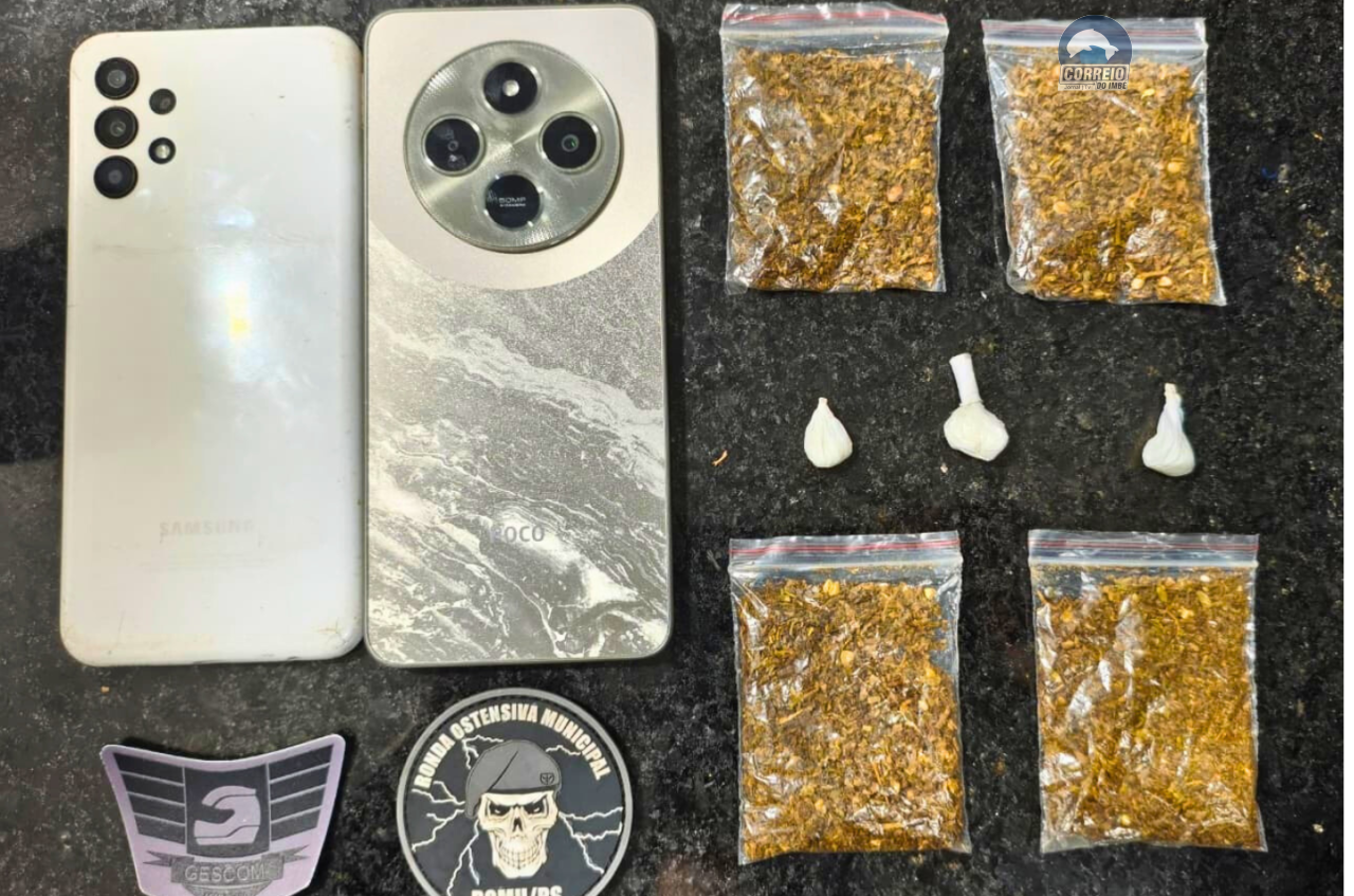 🚨 Guarda Municipal de Imbé prende homem por tráfico de drogas após perseguição e apreende motocicleta