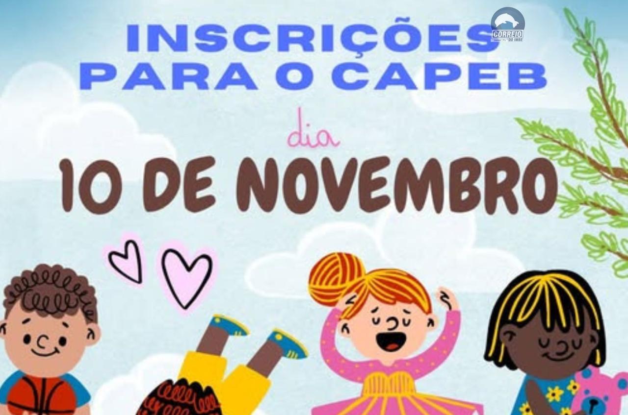 INSCRIÇÕES PARA OS CAPEBS DE IMBÉ SÃO TRANSFERIDAS PARA 10 DE NOVEMBRO