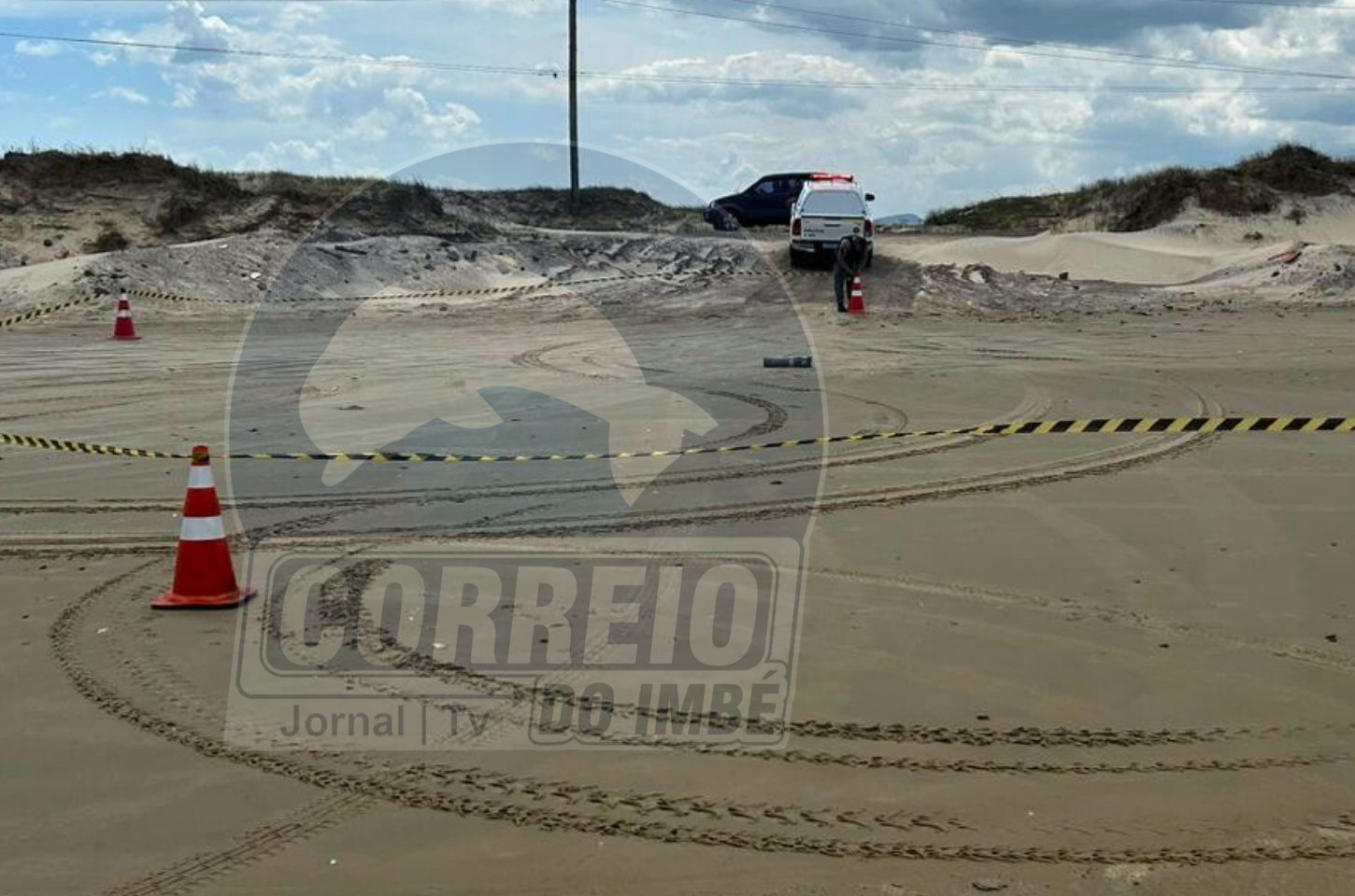 🚨 Artefato explosivo é encontrado na beira-mar de Atlântida Sul e área é isolada pela Brigada Militar