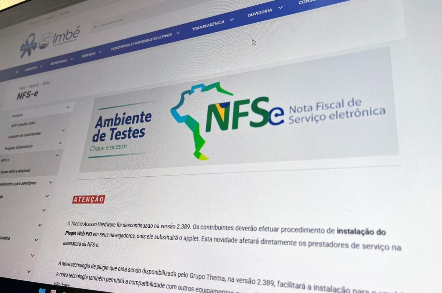 Imbé migra emissão da nota fiscal eletrônica para o Emissor Nacional a partir de janeiro