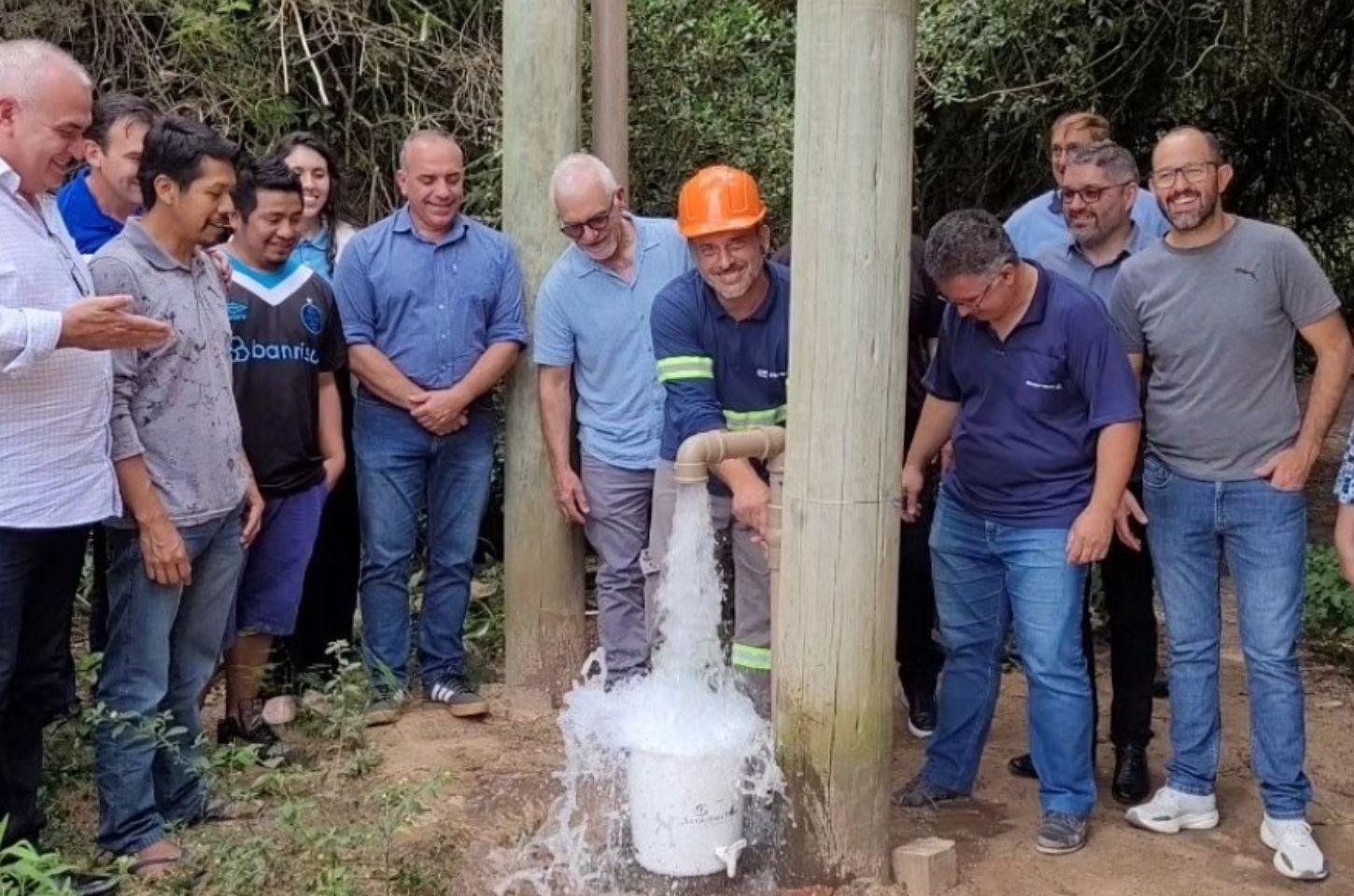 Corsan entrega melhorias no sistema de abastecimento de água na aldeia indígena Sol Nascente, em Osório