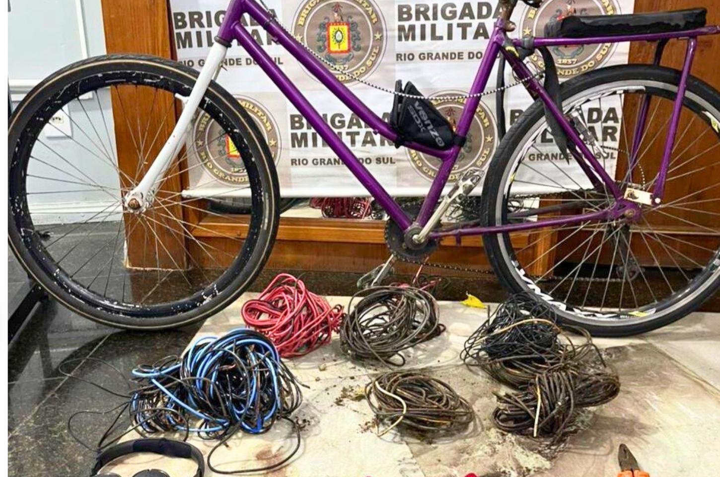 🚨 Prisão em flagrante por furto de fios termina com detenção de homem com 26 antecedentes criminais em Osório