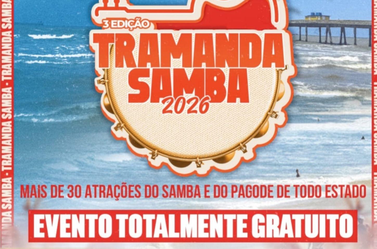 🎶🥁 Vem aí o Tramanda Samba 2026! 🌊🎉