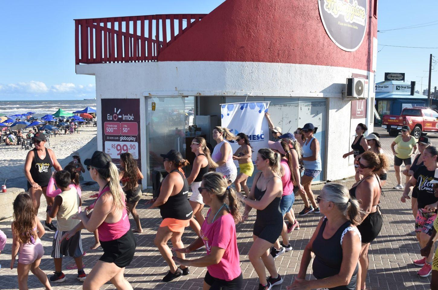 Aulão de dança movimentou a  beira-mar de Imbé