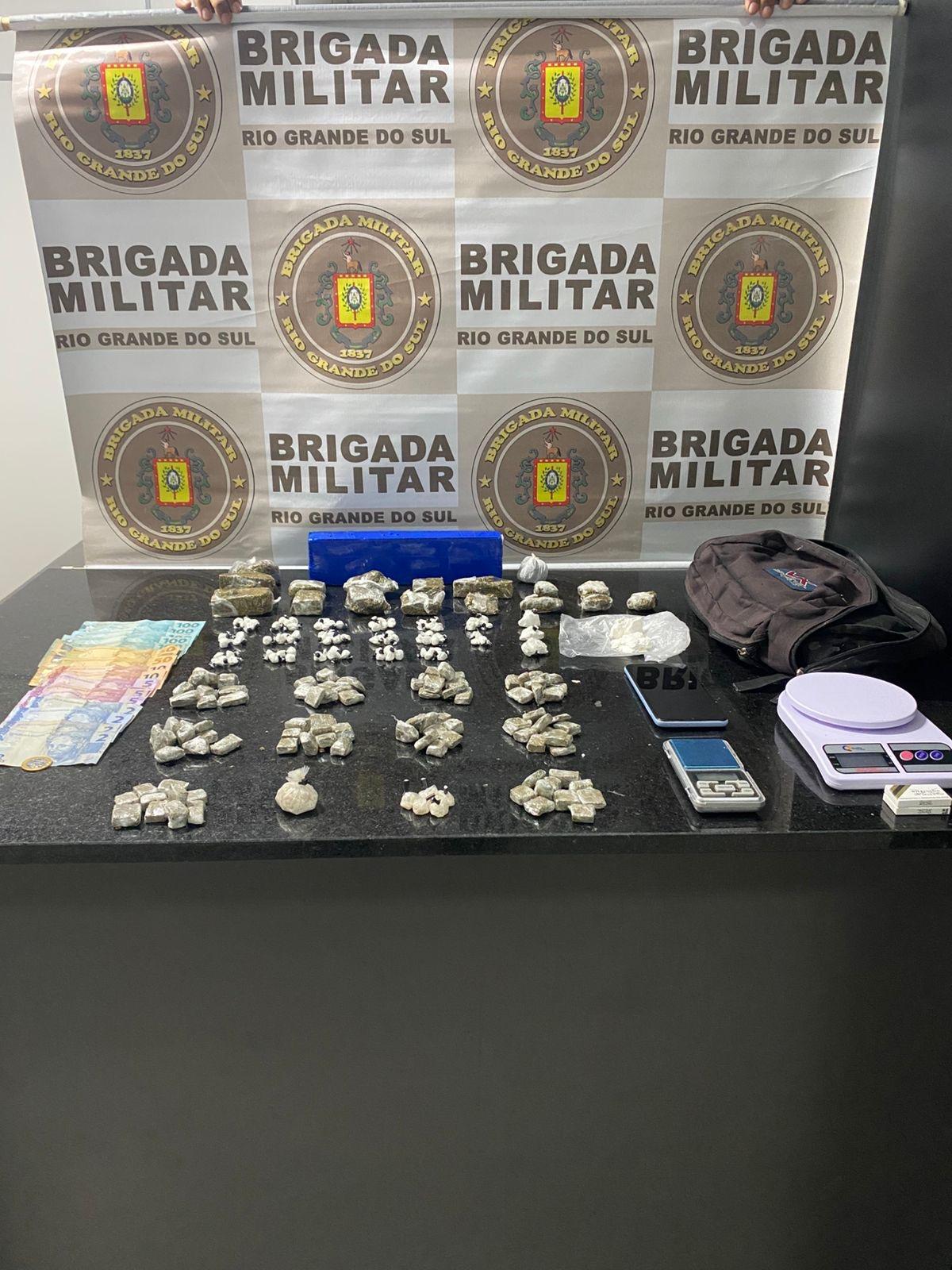 🚨 Brigada Militar prende suspeito com grande quantidade de drogas em Tramandaí