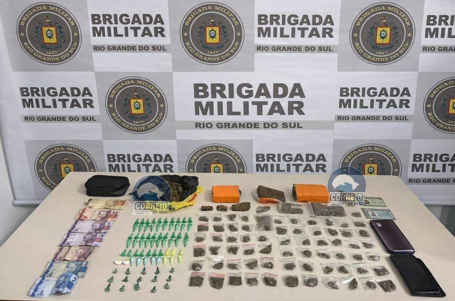 🚨 Casal é preso com grande quantidade de drogas durante ação da Brigada Militar em Cidreira