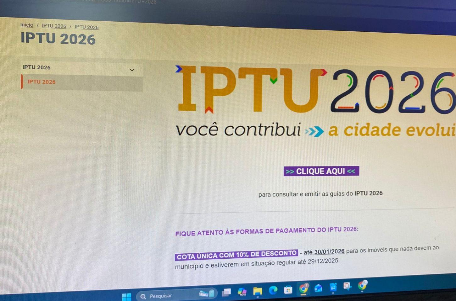 IPTU com desconto: pague até 30 de janeiro e economize