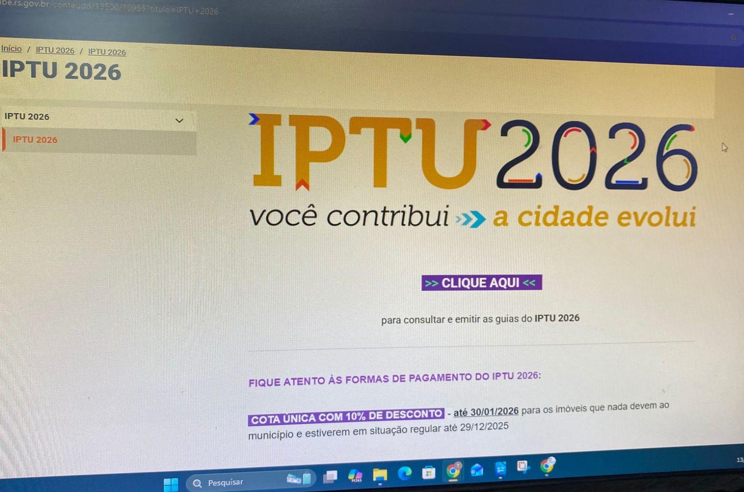 Contribuintes podem pagar IPTU de Imbé com desconto na cota única