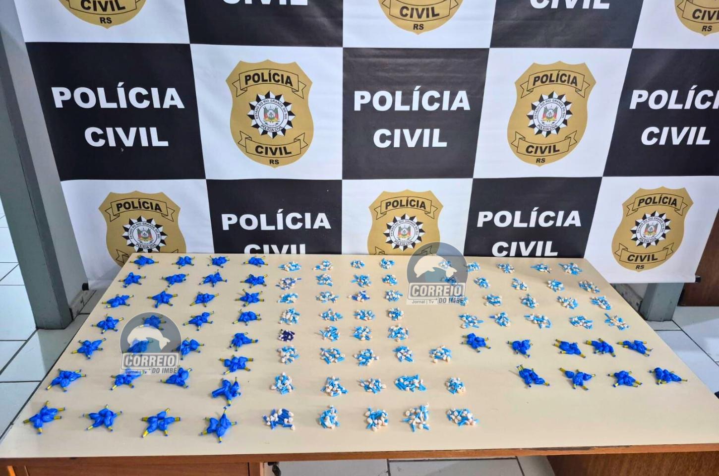 Mais de 900 porções de drogas são apreendidas em operação da Polícia Civil