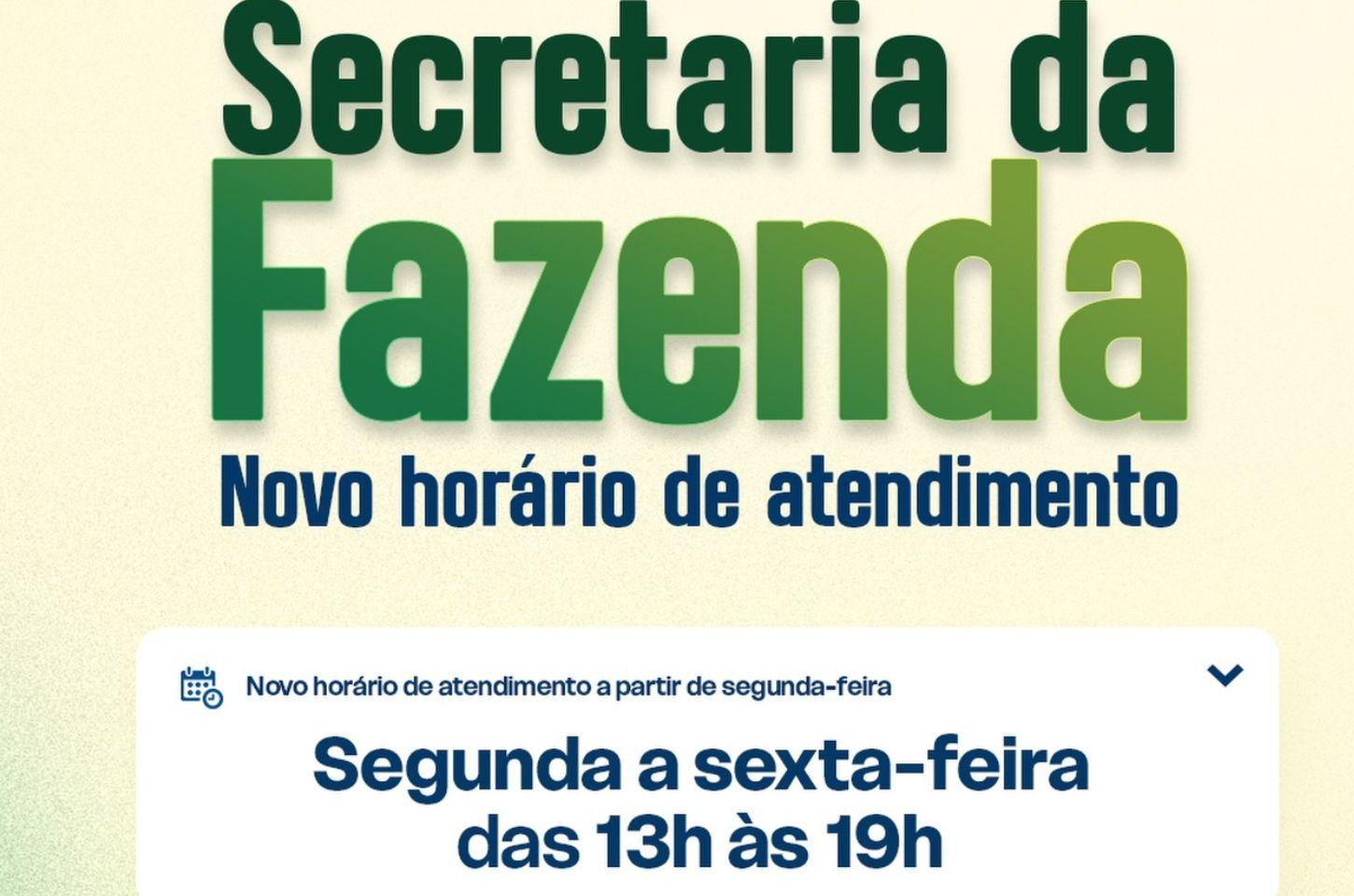  Secretaria da Fazenda de Tramadnaí tem novo horário de atendimento