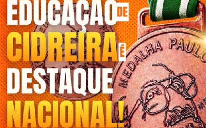 Educação de Cidreira conquista reconhecimento nacional com a inédita Medalha Paulo Freire! 🏅📚