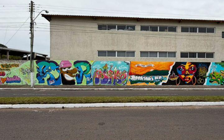 Semana do Hip-Hop: arte em grafite embeleza espaço urbano em Osório