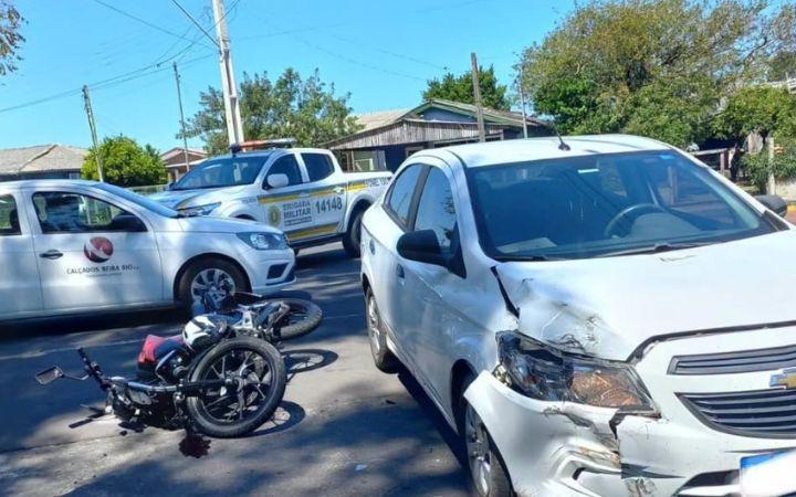 Colisões e atropelamento deixam motociclista e criança feridos em Osório 