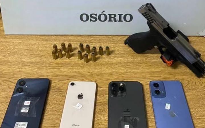 Foragido do sistema prisional é preso com pistola calibre .40 em Osório