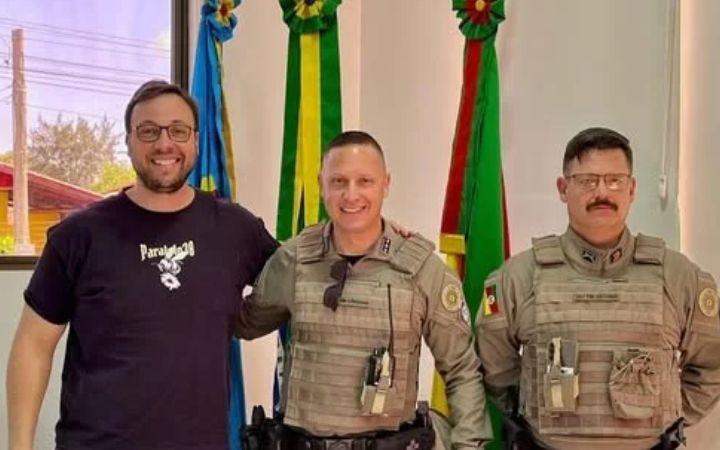 Brigada Militar e Prefeitura de Balneário Pinhal reúnem-se para debater ações de policiamento no município 