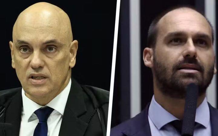 Moraes determina inclusão de nome de Eduardo Bolsonaro no banco de mandados de prisão
