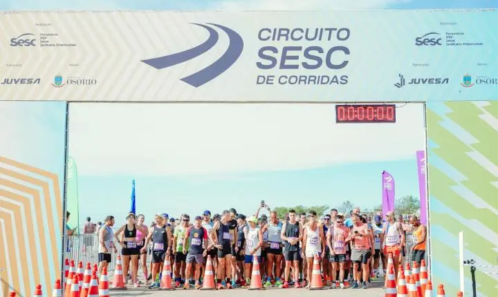 1ª Etapa do Circuito Sesc de Corridas 2026 reuniu quase 500 atletas em Atlântida Sul