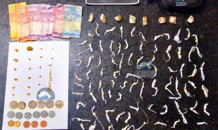 🚨Ação da Guarda Municipal resultou na apreensão de mais de 100 porções de crack e entorpecentes